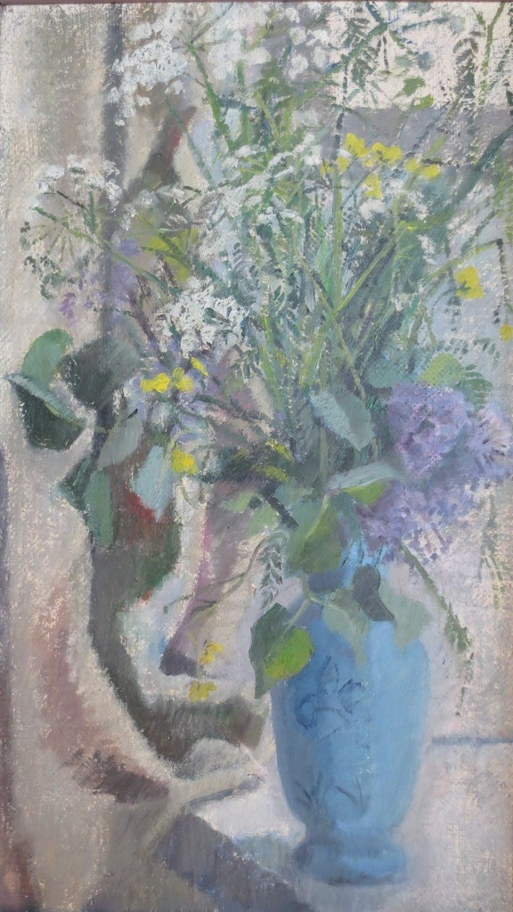 JOPIE ROOSENBURG-GOUDRIAAN (1913-1996)  BLOEMSTILLEVEN OP DOEK verkocht voor € 125!