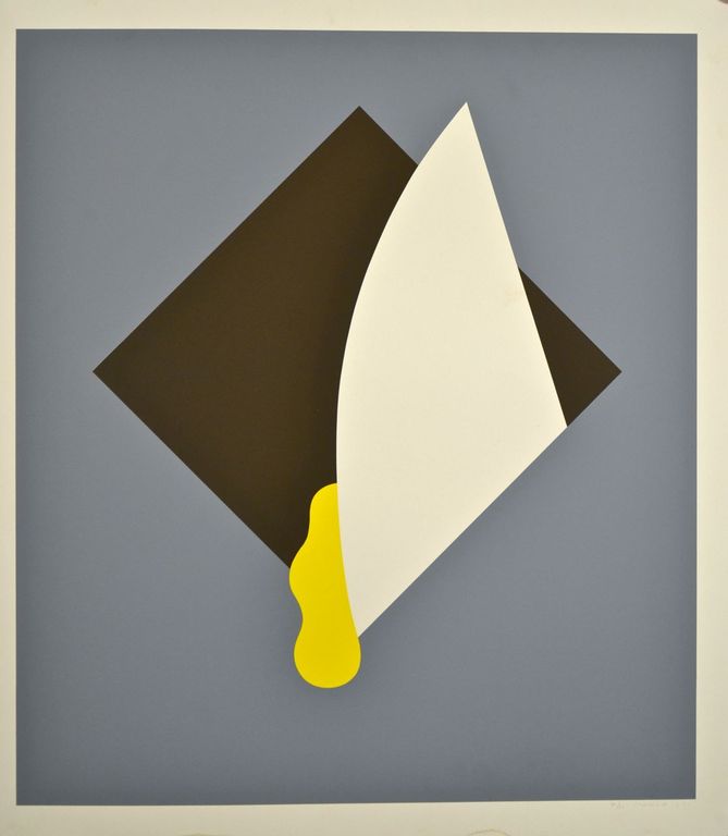 Jan Roeland: Zeefdruk. Abstracte compositie kopen? Bied vanaf 35!