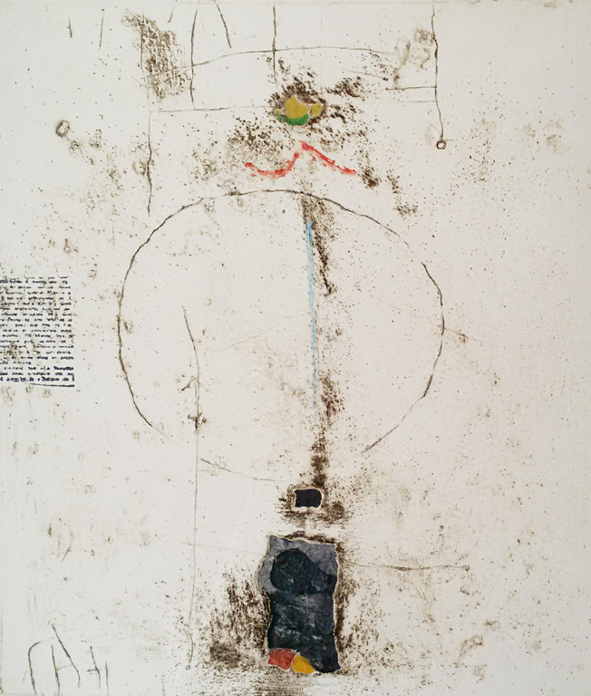James Coignard - Abstracte compositie, carborundum ets (ingelijst) verkocht voor € 175!