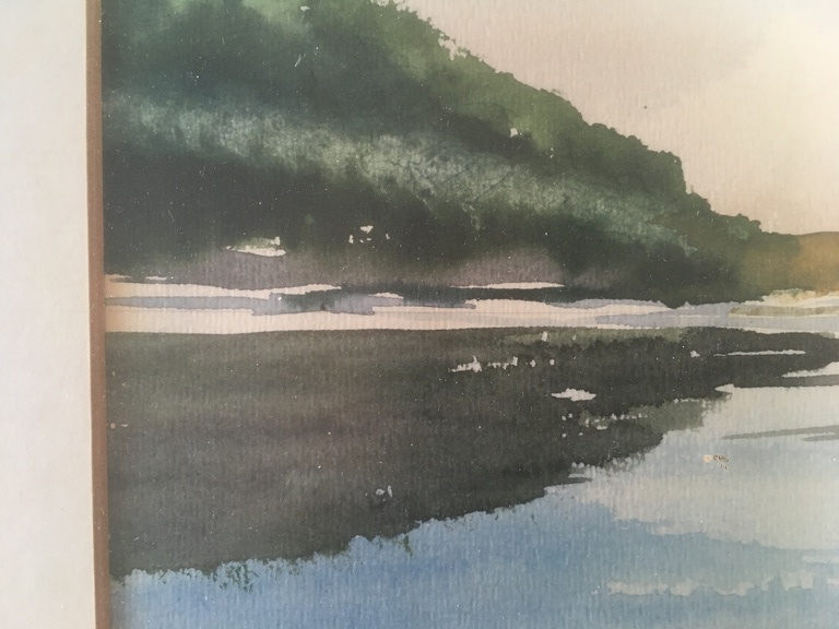 Onbekende Kunstenaar - Aquarel - Landschap zonder titel. kopen? Bied vanaf 1!