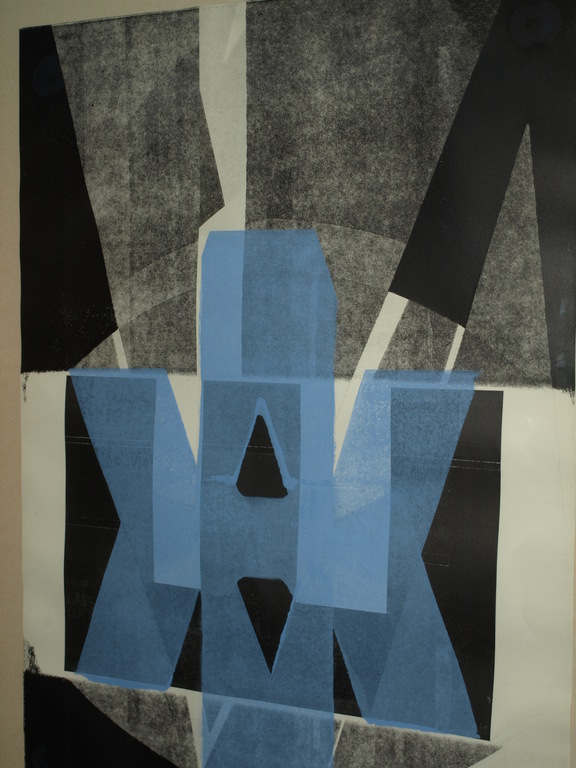 Gras Heyen – Zeefdruk – Blauw A op Grijs – Ingelijst 62 x 88 cm kopen? Bied vanaf 45!