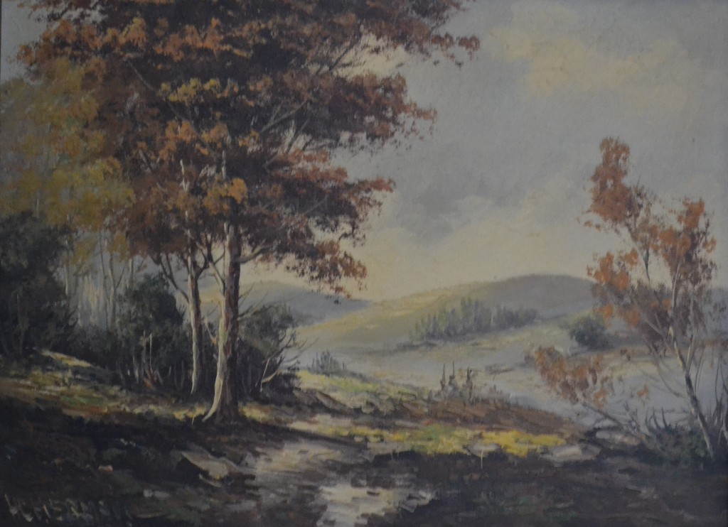 Onbekend (H.C. Hermans?): olieverf op doek, boslandschap kopen? Bied vanaf 1!