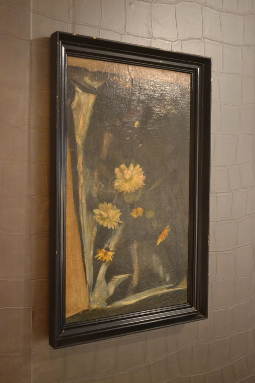 Onbekende kunstenaar (20ste eeuw): Marouflage, Impressionistisch bloemstilleven kopen? Bied vanaf 1!