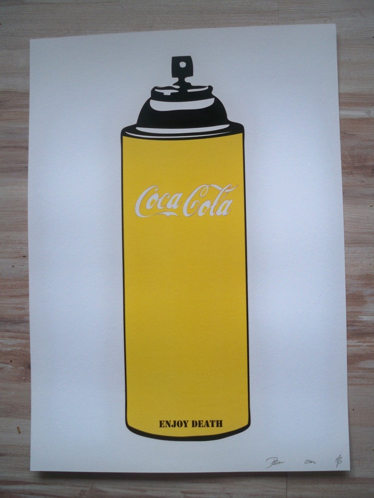 Death NYC - Coca cola spray - XL - artist proof  kopen? Bied vanaf 1!