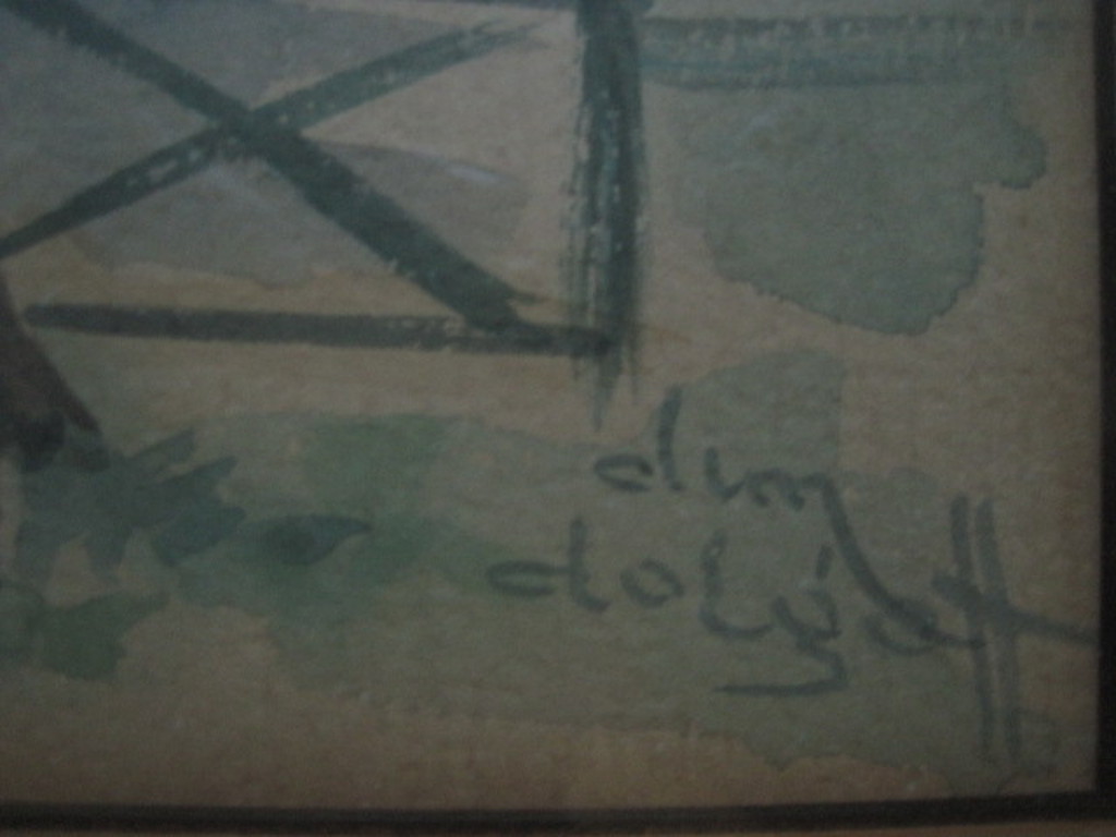 sfeervol Russisch aquarel "Landschap in vroege ochtend" gesigneerd D. Dolgoff kopen? Bied vanaf 1!