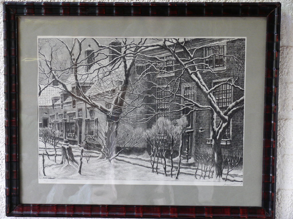 Arie van der Boon, Litho, Hofje Haarlem verkocht voor € 40!