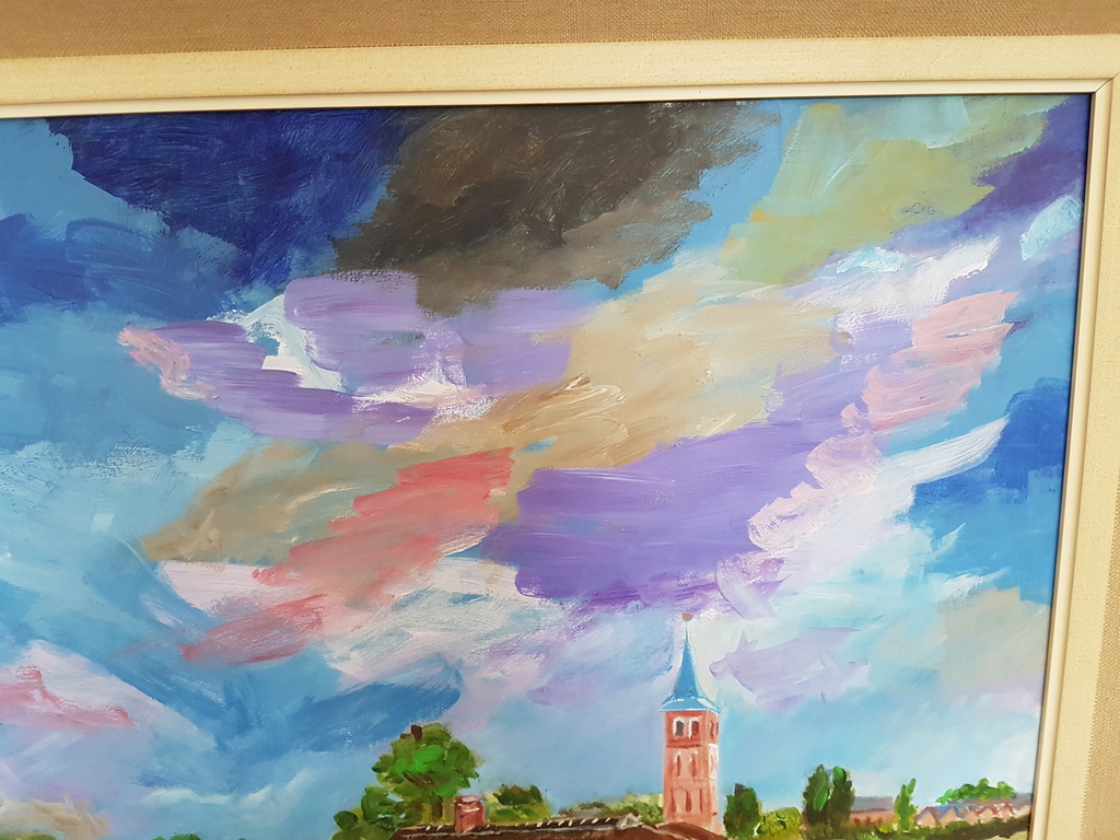 Groot formaat expressionistisch schilderij van een landschap, acryl op board. kopen? Bied vanaf 1!