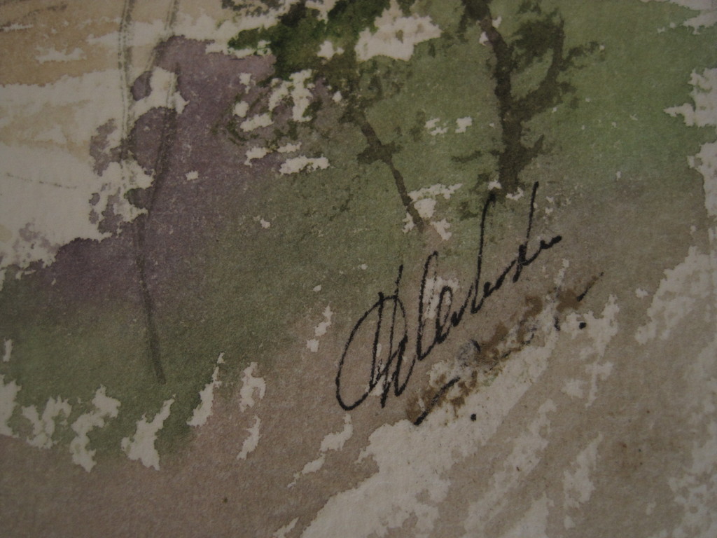 Magnifiek aquarel "Hollands Duinlandschap met berken en heide" gesigneerd kopen? Bied vanaf 1!