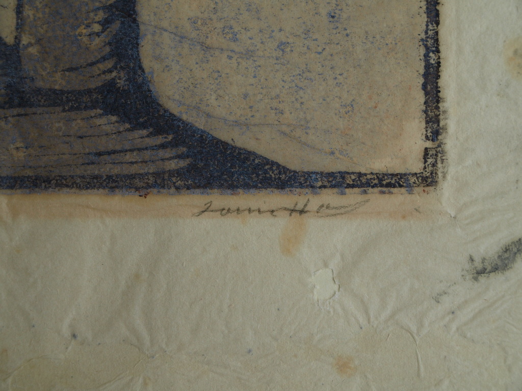 Louis Haver : Houtsnede , 2 Vogels – Gesigneerd – ca 1950 kopen? Bied vanaf 35!