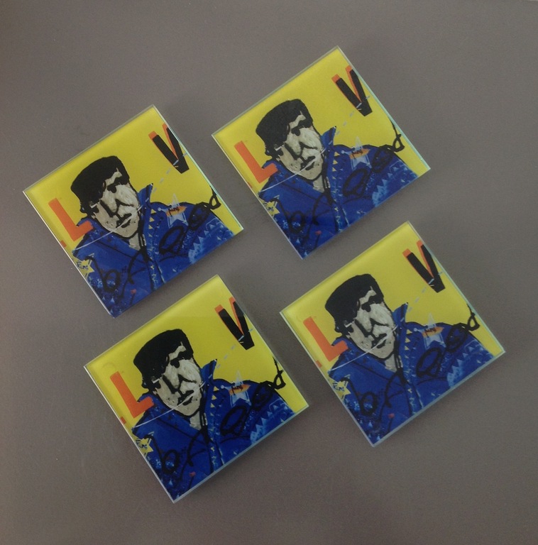 HERMAN BROOD: onderzetters, glas. kopen? Bied vanaf 14!