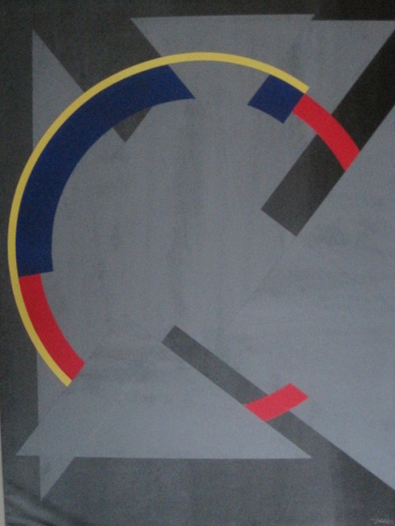 Frits Vanen (1933-) GROTE geometrische collage "verdeling v.e. cirkel" verkocht voor € 35!