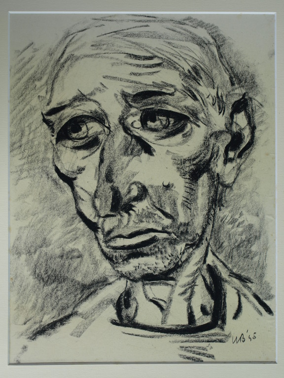 Willem Boon (1902-1986) : Tekening – Portret - 1945 - Gesigneerd  verkocht voor € 50!