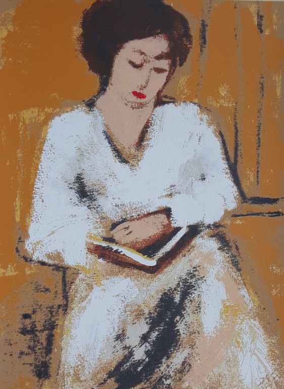 Jose van Gool - zonder titel - zeefdruk op papier  verkocht voor € 40!