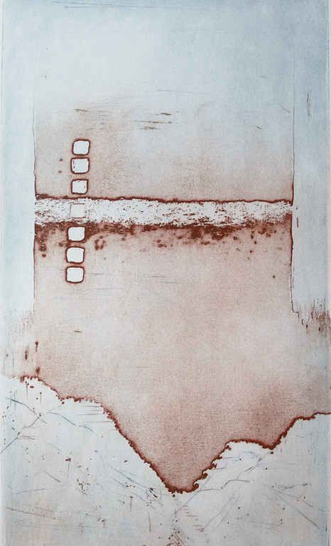 Jan Montyn en Cees Nooteboom - Empty Quarter, aquatint ets (prachtig ingelijst) kopen? Bied vanaf 115!