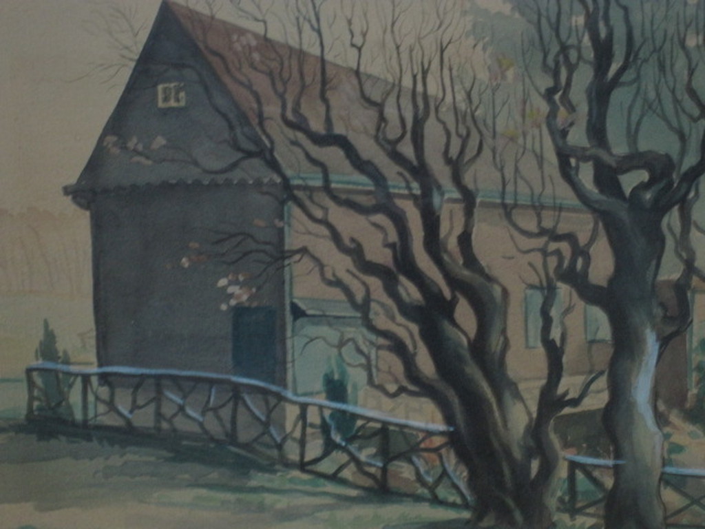 sfeervol Russisch aquarel "Landschap in vroege ochtend" gesigneerd D. Dolgoff kopen? Bied vanaf 1!