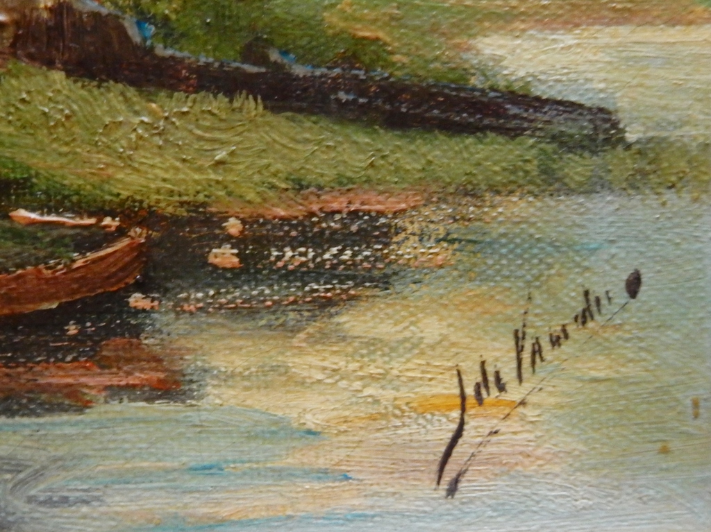 Onbekende maker - Hollands landschap ca. 1930 - Twee schilderijen kopen? Bied vanaf 1!