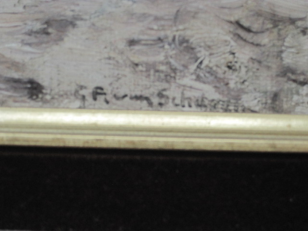 Gerbr.F.v.Schagen olieverf "Molen in winterlandschap" gesigneerd ca 1930 kopen? Bied vanaf 1!