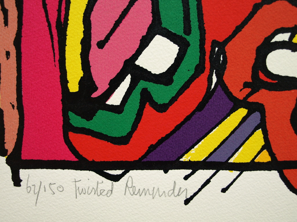 George Heidweiller : Zeefdruk – Twisted Reminder – gesigneerd – 1996 kopen? Bied vanaf 35!