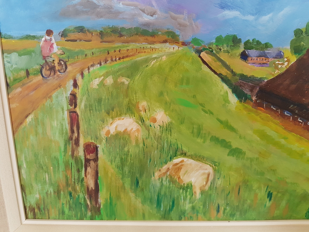 Groot formaat expressionistisch schilderij van een landschap, acryl op board. kopen? Bied vanaf 1!