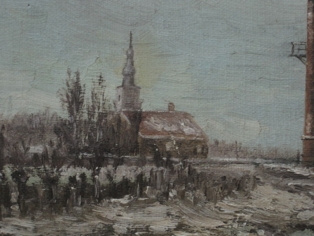 Gerbr.F.v.Schagen olieverf "Molen in winterlandschap" gesigneerd ca 1930 kopen? Bied vanaf 1!