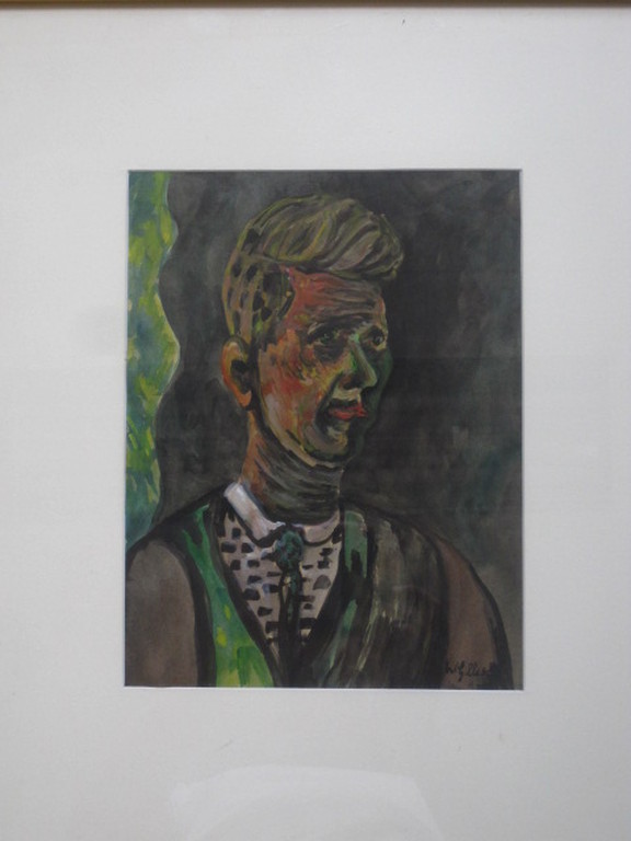 interessant expressionistisch (zelf?)portret gesigneerd W. Gilles  kopen? Bied vanaf 1!