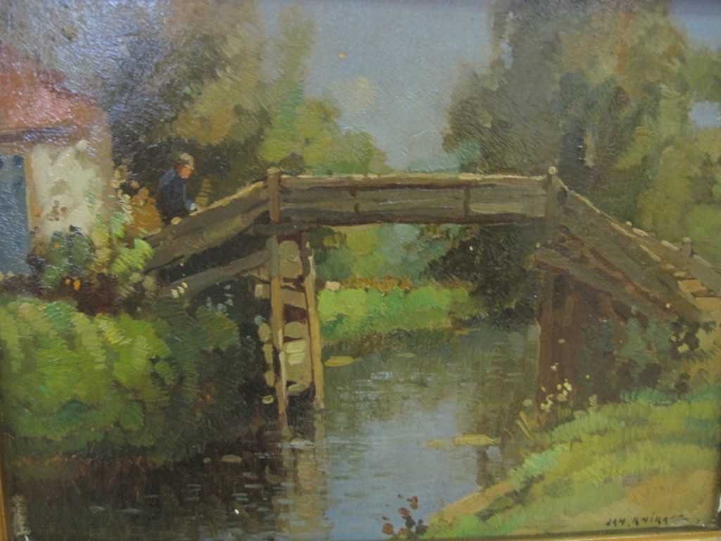Jan Knikker sr - olieverf "Giethoorn" nabloei Haagse School ca. 1920  kopen? Bied vanaf 1!