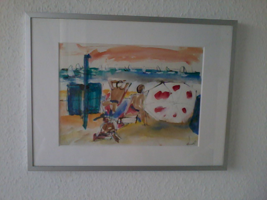 Annette Neervoort-Zeylstra, aquarel, Strandgezicht. kopen? Bied vanaf 47!