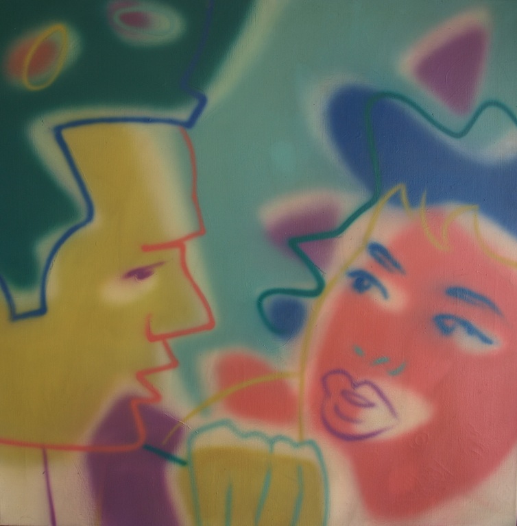 Dick van der Meijden : Airbrush – Mijn geliefde - gesigneerd & ingelijst – 1988 verkocht voor € 45!