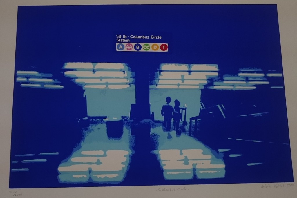 Alain Valtat, zeefdruk, Colombus Circle verkocht voor € 50!