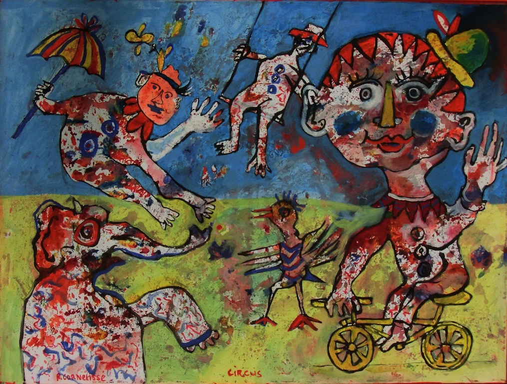 RUUD CORNELISSE, CIRCUS, AFM 80 X 60 CM verkocht voor € 160!