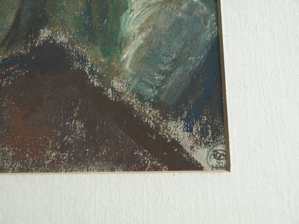 Miriam Cobelens : Pastel – Het gesprek – gesigneerd & ingelijst – 1980  kopen? Bied vanaf 50!