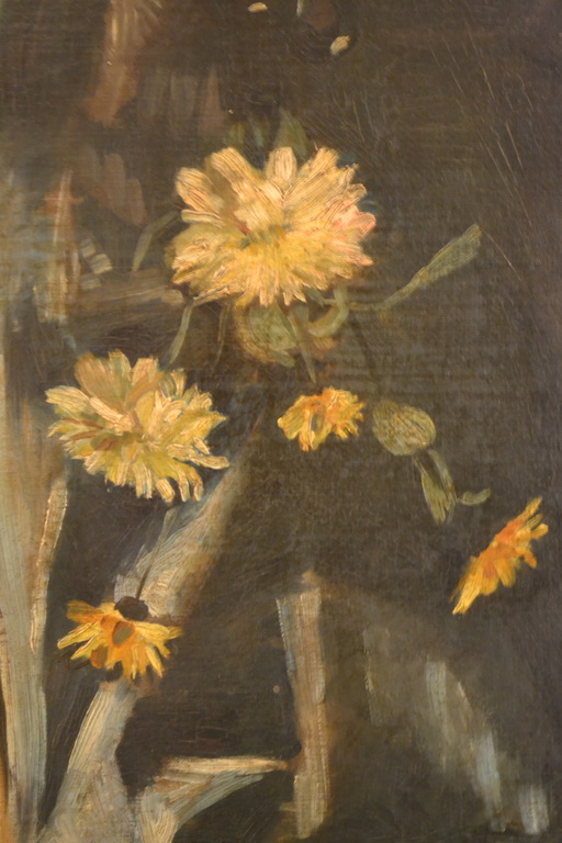 Onbekende kunstenaar (20ste eeuw): Marouflage, Impressionistisch bloemstilleven kopen? Bied vanaf 1!