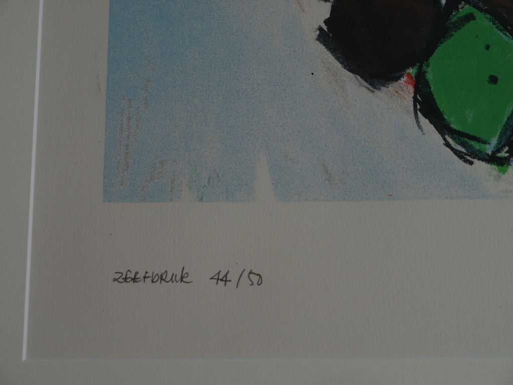 Ellen Meuwese : Zeefdruk , Trapeze artiesten – gesigneerd & ingelijst – 1997 kopen? Bied vanaf 50!