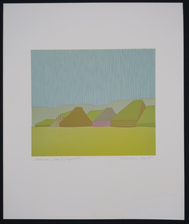 Harr Scheffer: Linosnede, Scharwoude/Ronkenstein verkocht voor € 110!