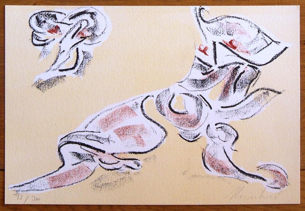 Reinhoud: Cobrafiguur 2 (handgesigneerde litho) verkocht voor € 95!