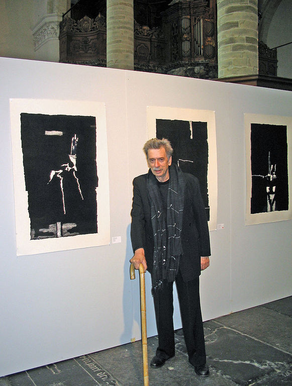 Guillaume Le Roy - Abstracte voorstelling, meerkleurige houtsnede kopen? Bied vanaf 50!