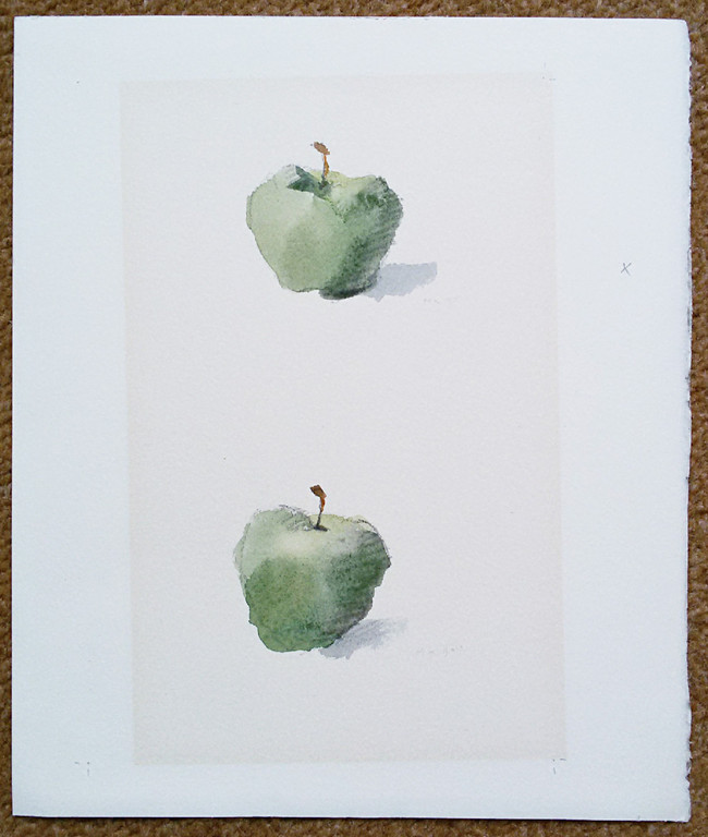Mart Kempers - Appels, aquarel / tekening kopen? Bied vanaf 75!