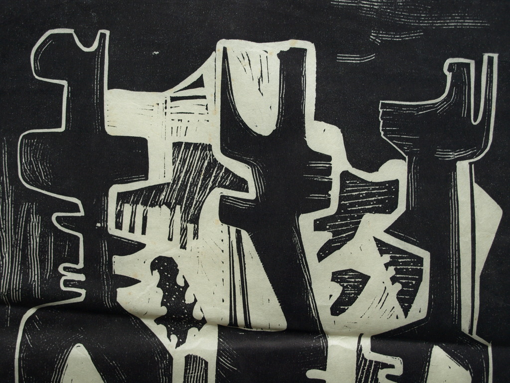 Onduidelijke signatuur : Houtsnede – The Three Wise Men – 1959 - oplage 12 ex. kopen? Bied vanaf 1!