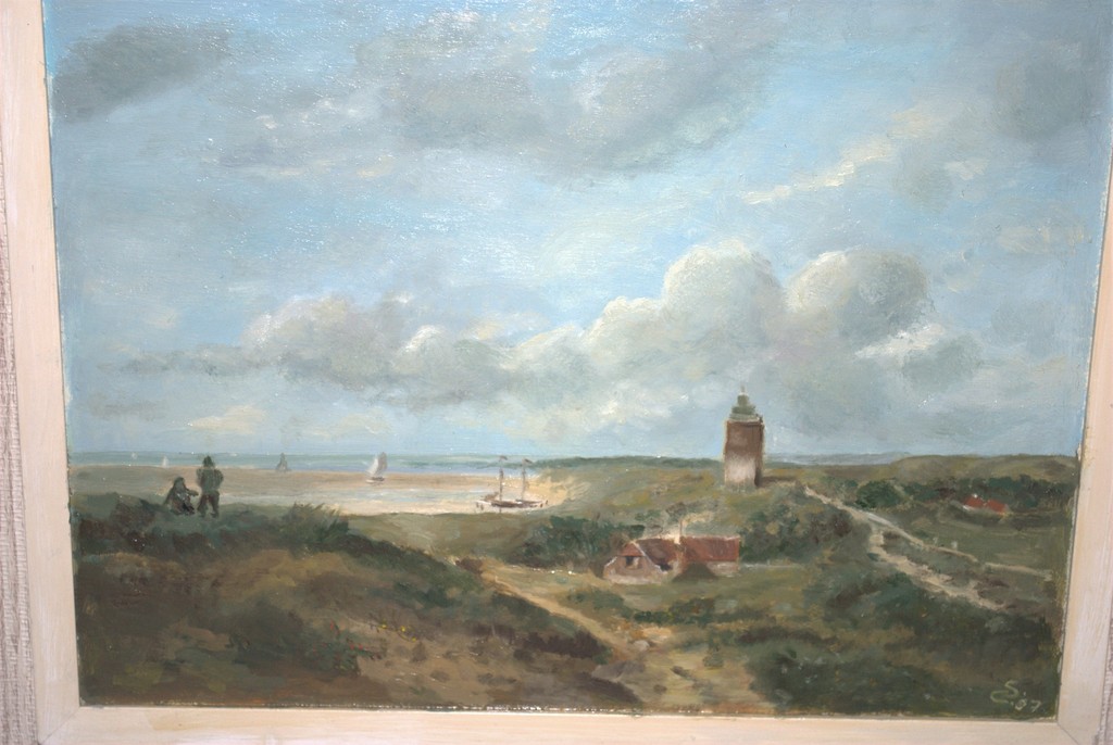Hollands kustgezicht, gesigneerd olieverf op paneel, kunsthandel Pieter Breughel kopen? Bied vanaf 1!