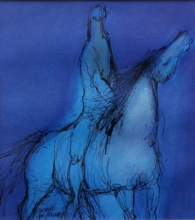 Gerrit de Moree - gemengde techniek op papier - 1980 verkocht voor € 150!