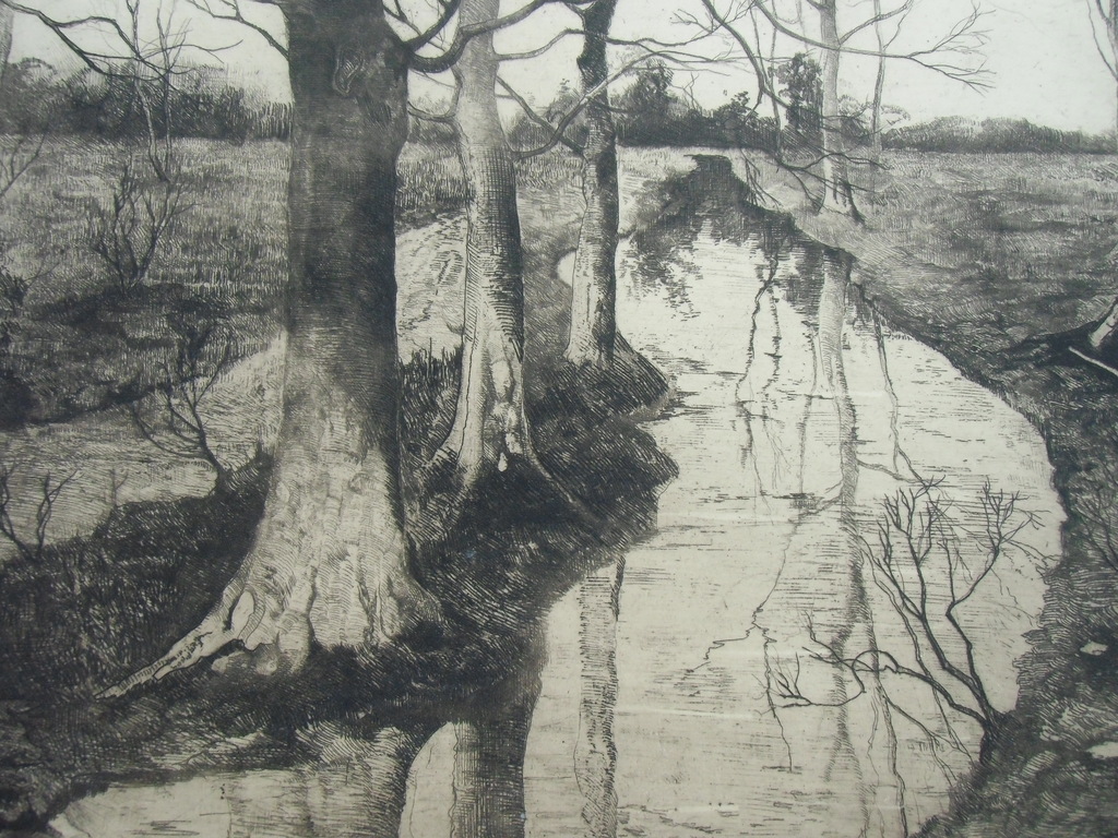 LANDSCHAP // ETS VAN PAUL VAN DER VEN verkocht voor € 60!