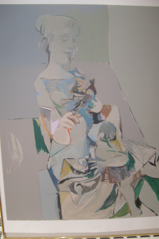 Lino Dinetto, kleur litho, Donna con colamba e bambino kopen? Bied vanaf 40!