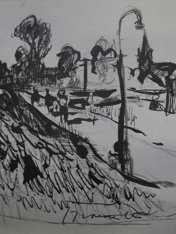 Jan Groenestein * op de dijk bij Sloterdijk * oostind.inkt tekening omstreeks 19 kopen? Bied vanaf 1!