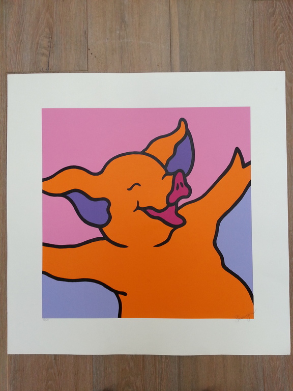 Shunyam, zeefdruk op papier, verkocht voor € 40!
