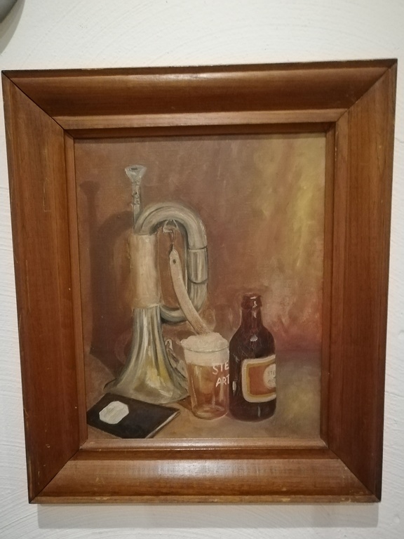 onbekend kunstenaar - stilleven 'café tafereel ' - periode rond1900 -olieverf kopen? Bied vanaf 1!