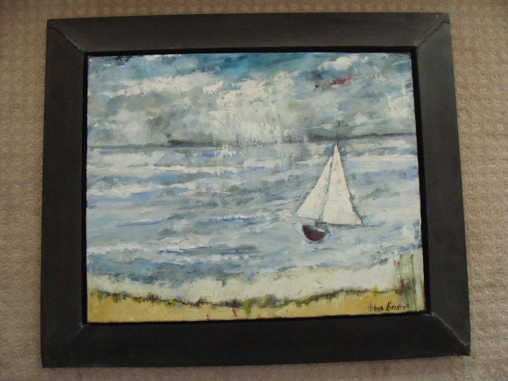 Antiono Poioumen, Acryl, Randmeer verkocht voor € 200!