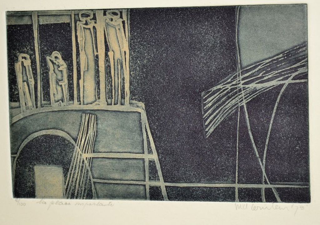 Marie Antoinette Courtens: Ets/Aquatint. La Place Importante kopen? Bied vanaf 1!