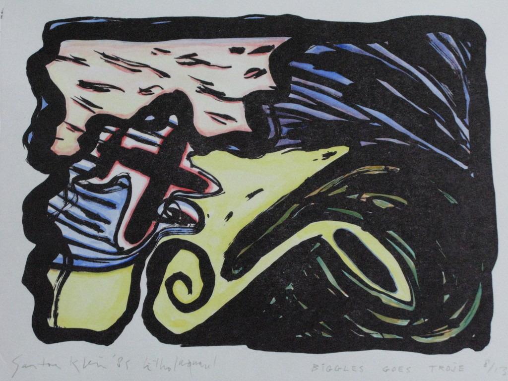 GASTON KLEIN - aquarel bewerkte litho kopen? Bied vanaf 1!