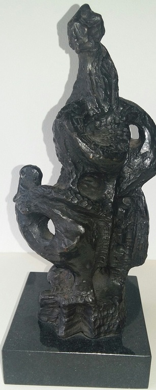 Brons, abstracte figuratie. Klaas Boonstra 1905-1999 verkocht voor € 205!