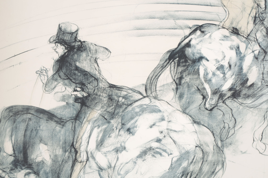 Claude Weisbuch: Litho, Two horseriders in a circus ring kopen? Bied vanaf 50!